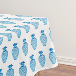 Pineapple Blue & White Ginger Jar Tablecloth