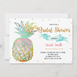 Pineapple bridal shower party invitation