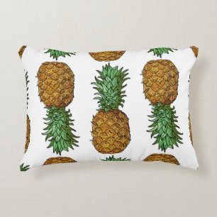 Pineapple Brightness: Summer Tropical Illustration Decorative Cushion