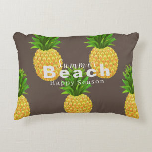 Pineapple Brown Accent Pillow
