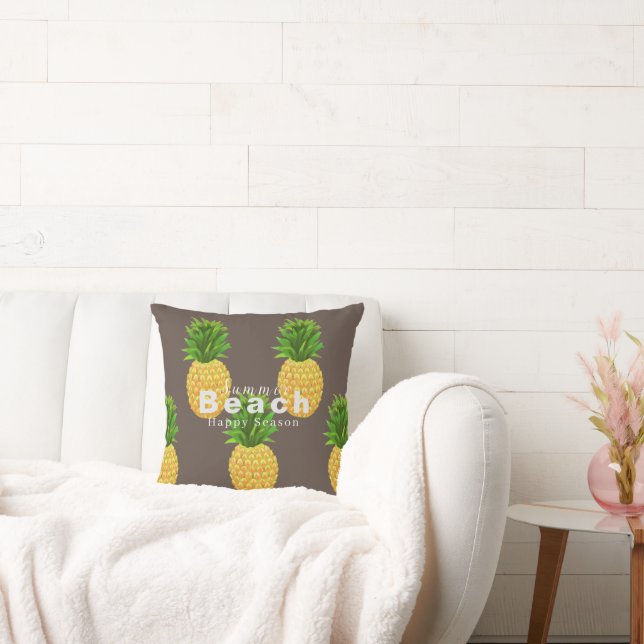 Pineapple Brown Accent Pillow (Couch)