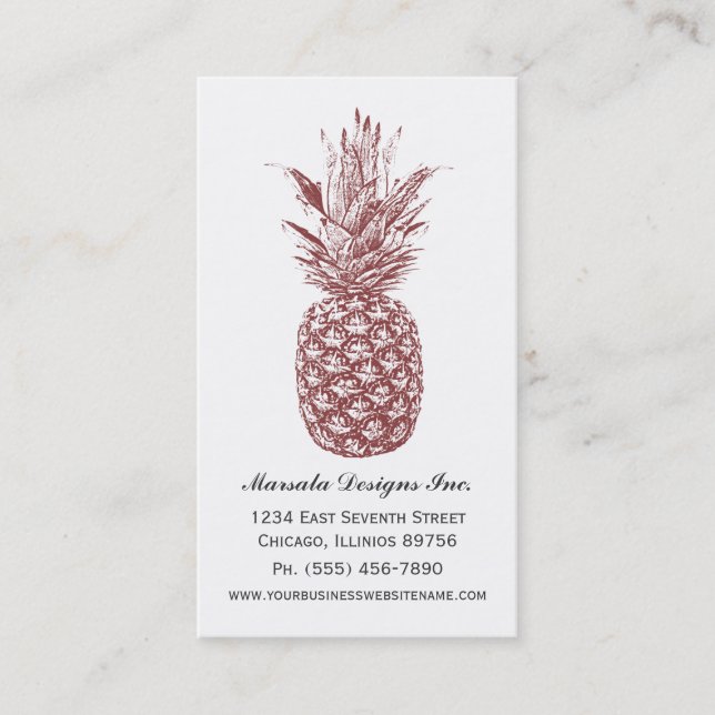 Pineapple Business Cards (Front)