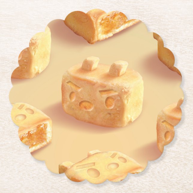 Pineapple Cake Paper Coaster (Front)