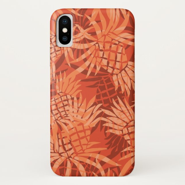 Pineapple Camo Hawaiian Tropical - Orange Case-Mate iPhone Case (Back)