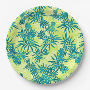 Pineapple Camo Hawaiian Tropical Paper Plate