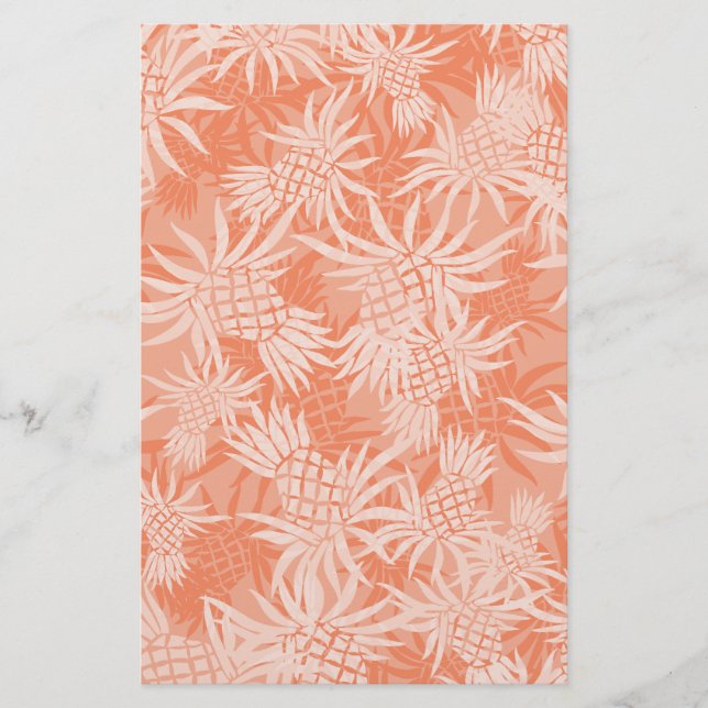 Pineapple Camo Hawaiian Tropical Stationery (Front)