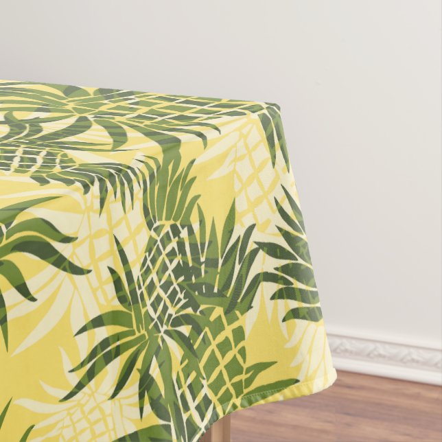 Pineapple Camo Hawaiian Tropical Tablecloth (In Situ)