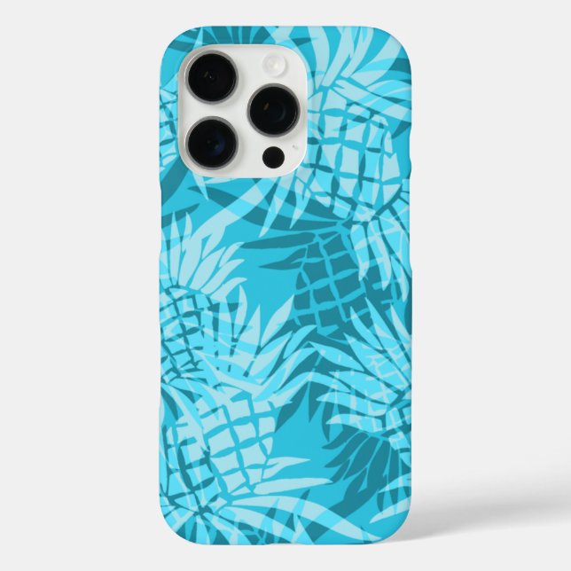 Pineapple Camo Hawaiian Turq Case-Mate iPhone Case (Back)