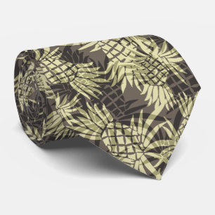 Pineapple Camo Hawaiian Two-sided Printed Tie