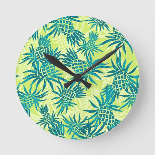 Pineapple Camo Hawaiian Wall Clocks (Front)