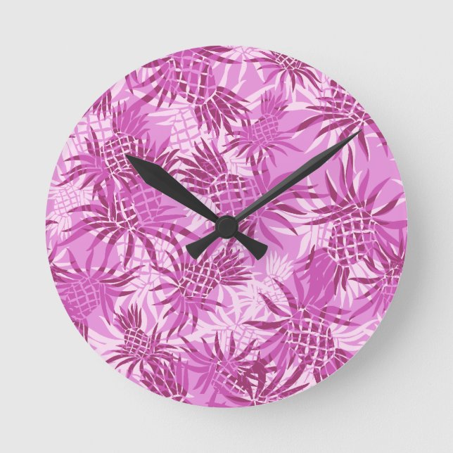Pineapple Camo Hawaiian Wall Clocks (Front)