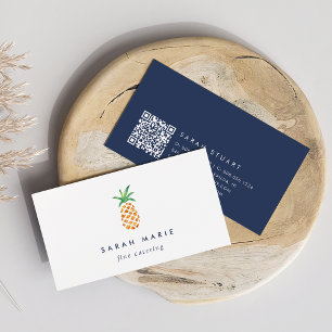 Pineapple Caterer Hospitality QR Code Business Card