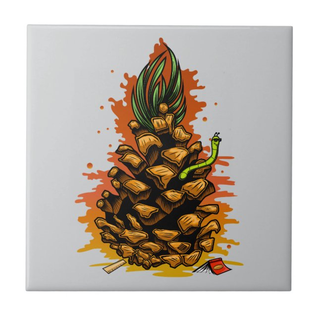 PineApple Ceramic Tile (Front)
