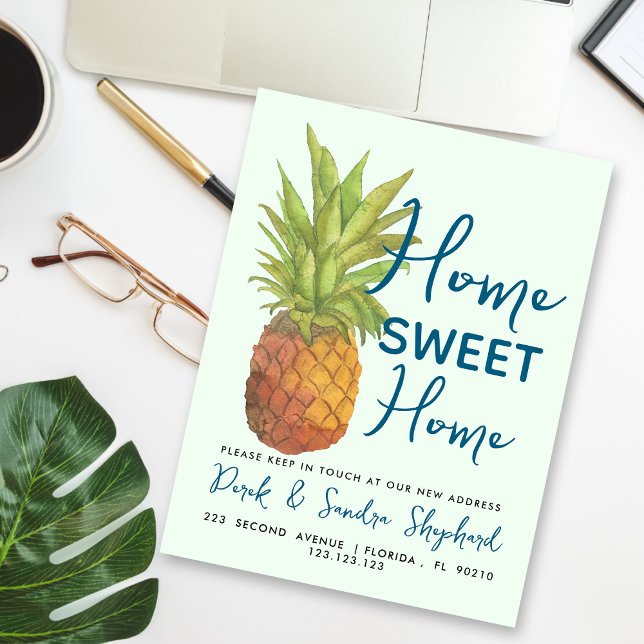 Pineapple Change of Address Postcard | Tropical  (Creator Uploaded)