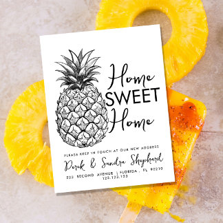 Pineapple Change of Address Postcard | Tropical Ne