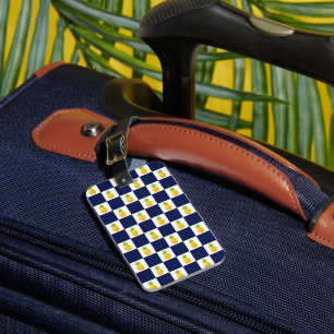 Pineapple Chequered Luggage Tag