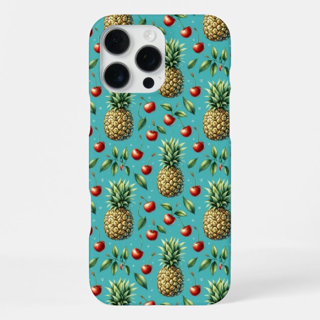 Pineapple Cherry Bliss iPhone Case (Back)