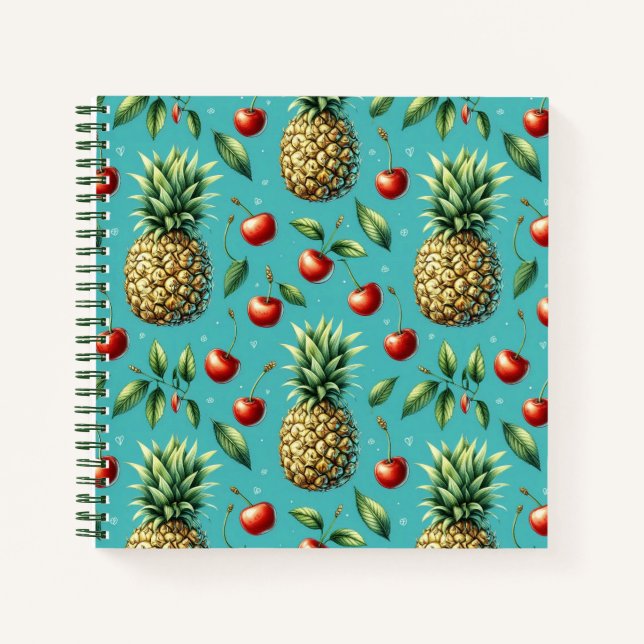 Pineapple Cherry Bliss Notebook (Front)