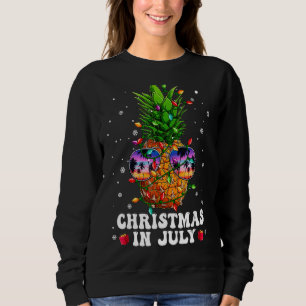 Pineapple Christmas In July Aloha Hawaii Beaches H Sweatshirt