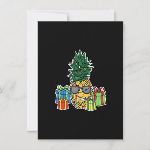 Pineapple Christmas Lights, Women Mens Hawaiian Ch Invitation