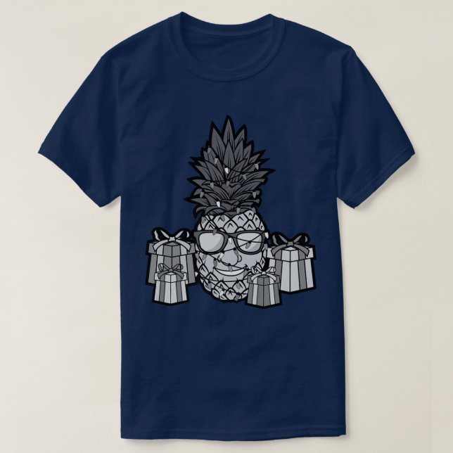 Pineapple Christmas Lights, Women Mens Hawaiian Ch T-Shirt (Design Front)