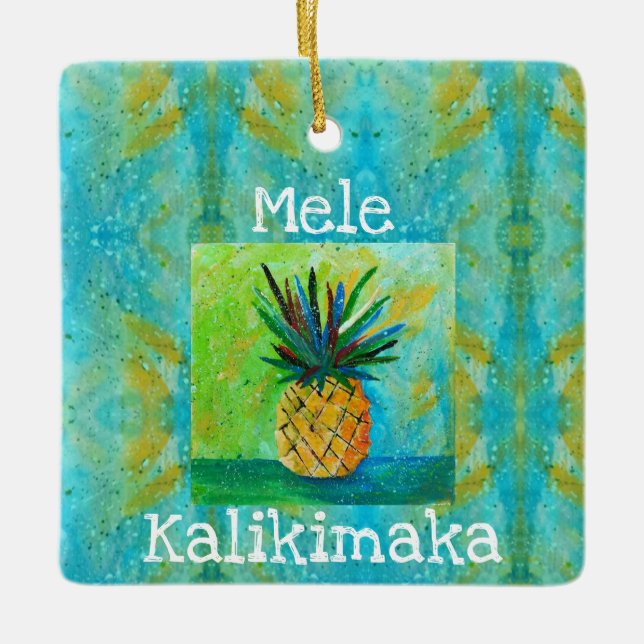 Pineapple Christmas Ornament (Front)