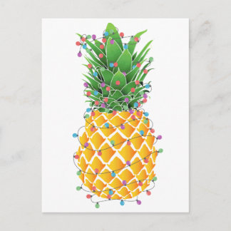 Pineapple Christmas Tree Holiday Postcard