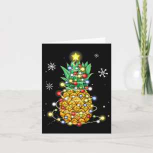 Pineapple Christmas Xmas Lights  Card