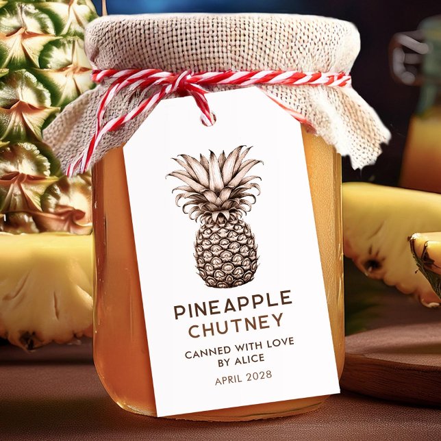 Pineapple chutney homemade preserve gift tags (Creator Uploaded)