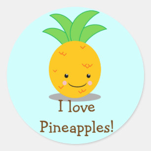 Pineapple Classic Round Sticker