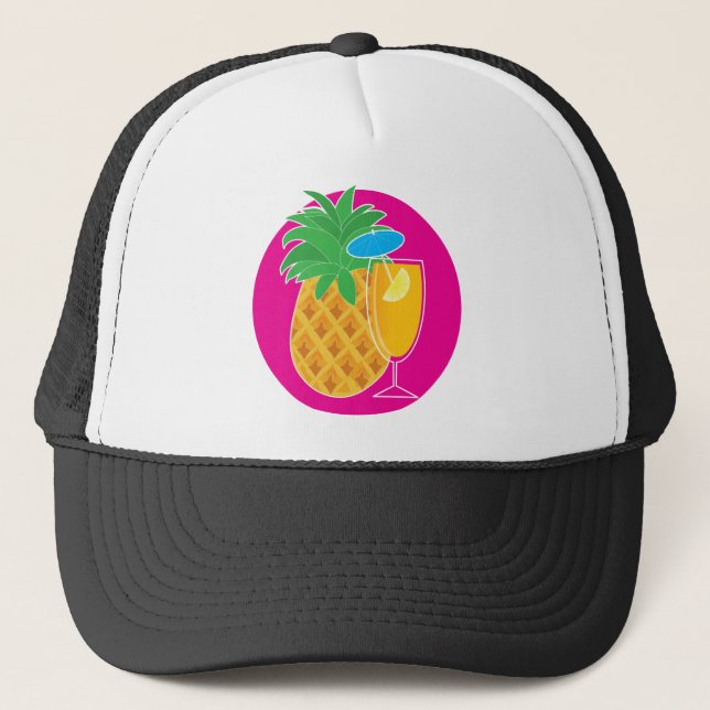 Pineapple Cocktail Trucker Hat (Front)