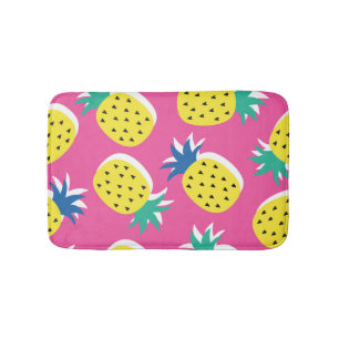 Pineapple Crazy Colours: Childish Pop-Art. Bath Mat