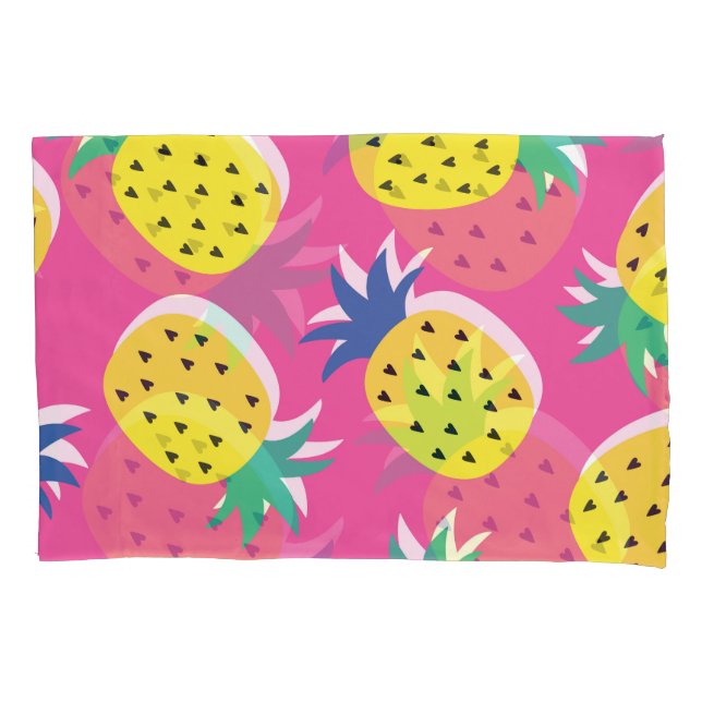 Pineapple Crazy Colours: Childish Pop-Art. Pillowcase (Front)