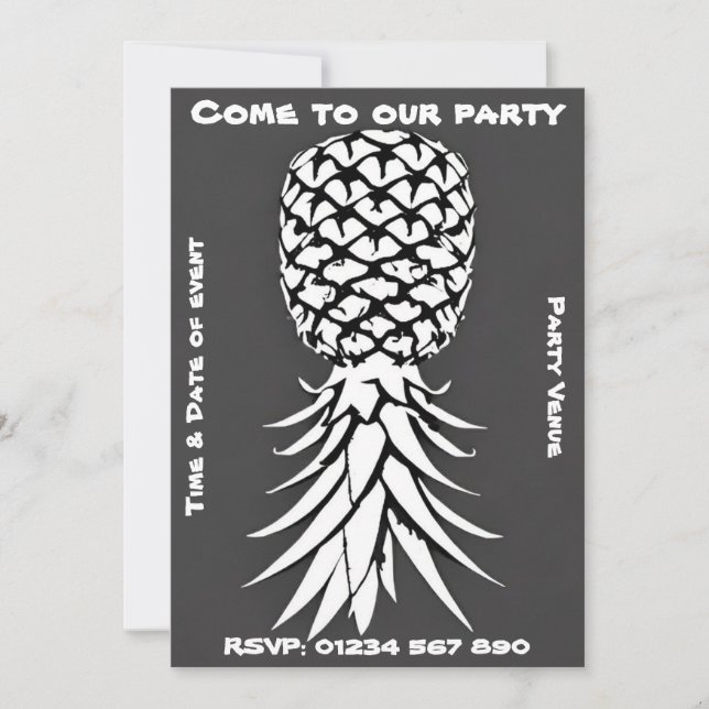 Pineapple Customizable Party Invitation (Front)
