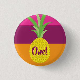 Pineapple Cute Kid's Birthday Party Summer 3 Cm Round Badge