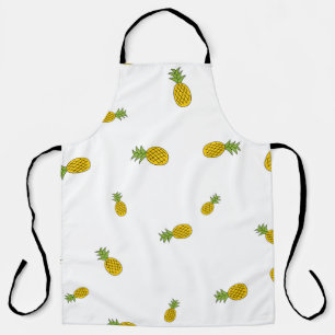 Pineapple cute seamless pattern background. Vintag Apron