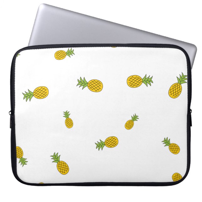 Pineapple cute seamless pattern background. Vintag Laptop Sleeve (Front)
