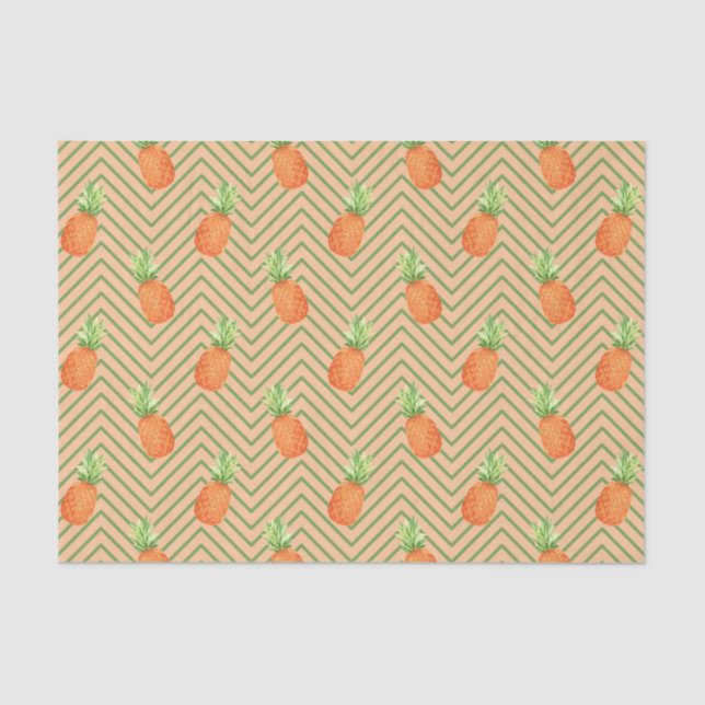 Pineapple (Design 11 Yellow/Orange Series) Tissue Paper (Front)