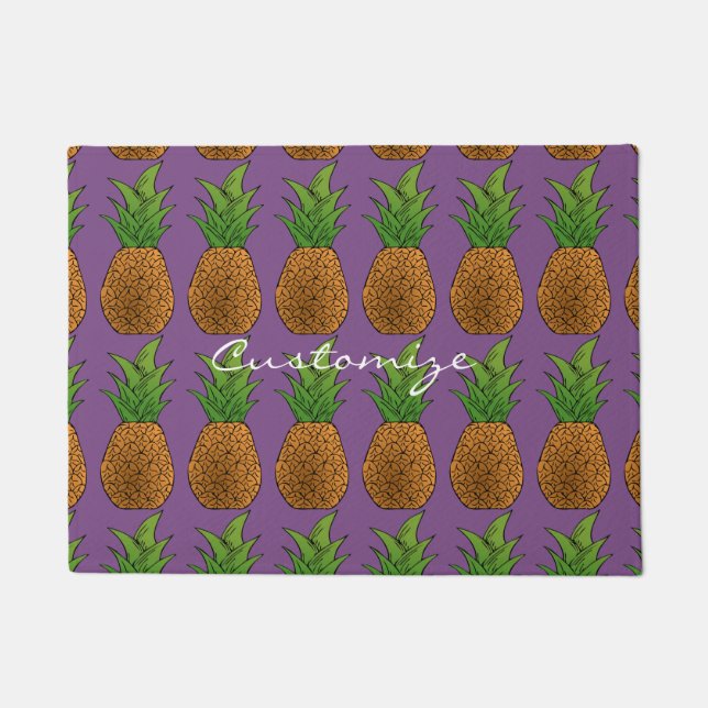 pineapple design Thunder_Cove Doormat (Front)