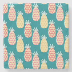 Pineapple Doodle Pattern 2 Stone Coaster