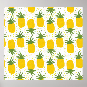 Pineapple Dots: Summer Fruit Design Poster