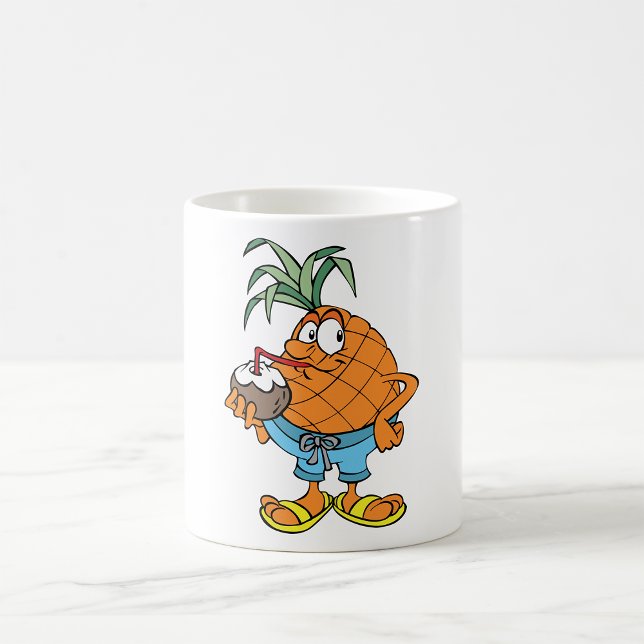 Pineapple Drinking Coconut Milk Mug (Creator Uploaded)