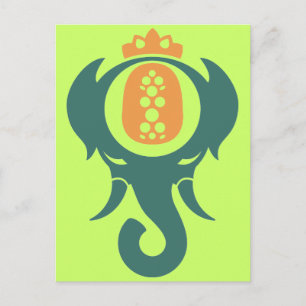 Pineapple Elephant Postcard