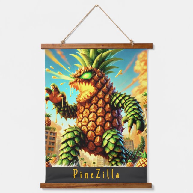 Pineapple Empire - PineZilla  Hanging Tapestry (Front)