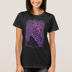 Pineapple Exotic Fruit Retro Vaporwave Tropical Su T-Shirt