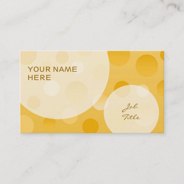 Pineapple Fizz business card template bubbles (Front)