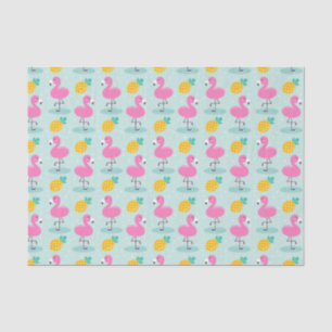 Pineapple flamingo Tissue Paper