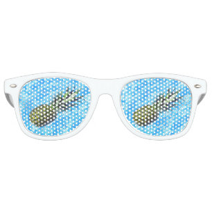 Pineapple Floating in the Water Peaceful Sweet Retro Sunglasses
