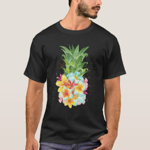 Pineapple Flowers Aloha Hawaiian Tee Pineapple Tee