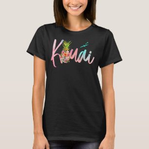 Pineapple Flowers Kauai Hawaii Summer Vintage Kaua T-Shirt